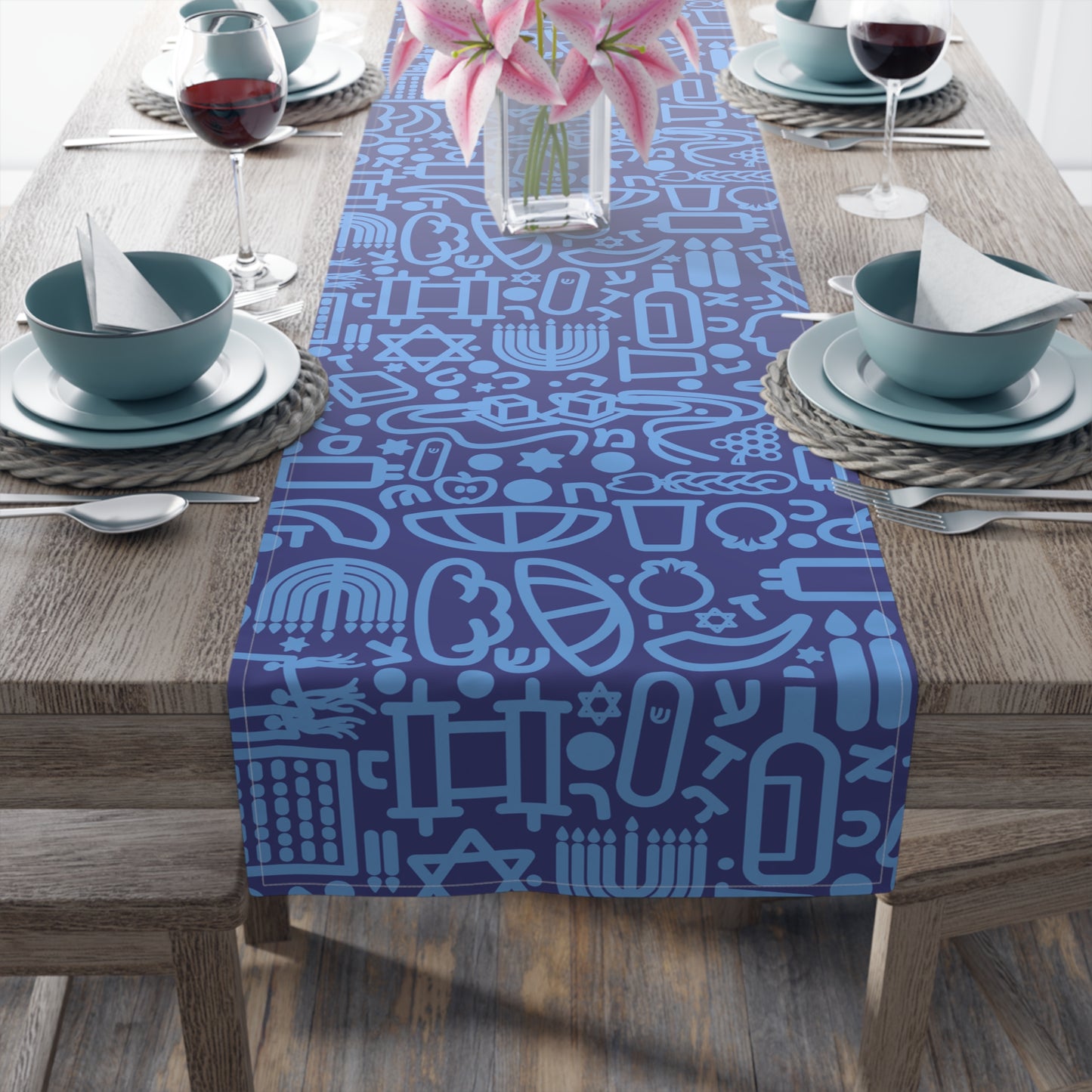 Jooodles Blue Table Runner