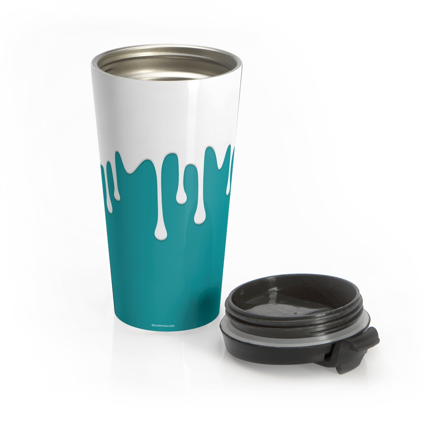 Drips Teal Travel Mug