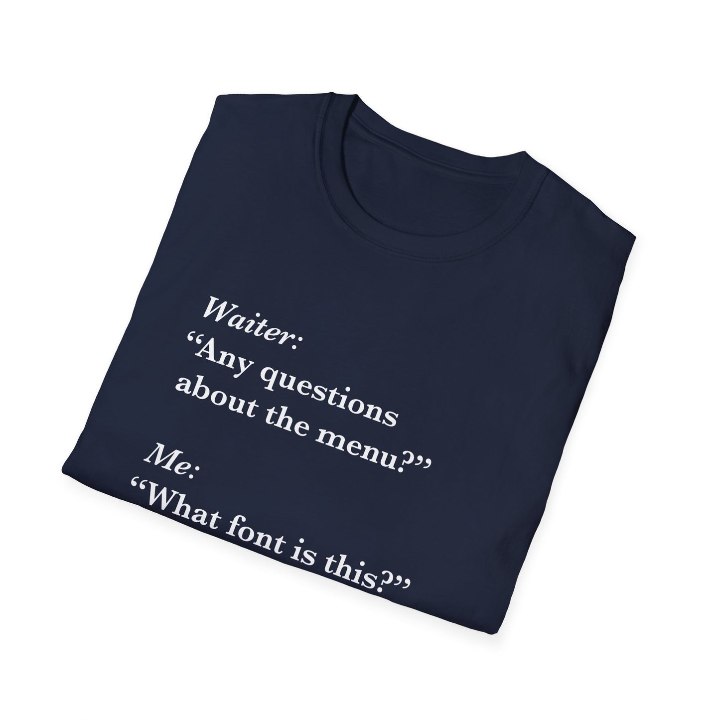 Menu Font T-Shirt