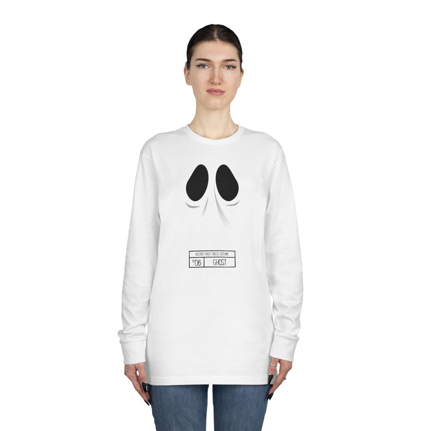 Instant Fancy Dress #6 Ghost– long sleeve T-shirt