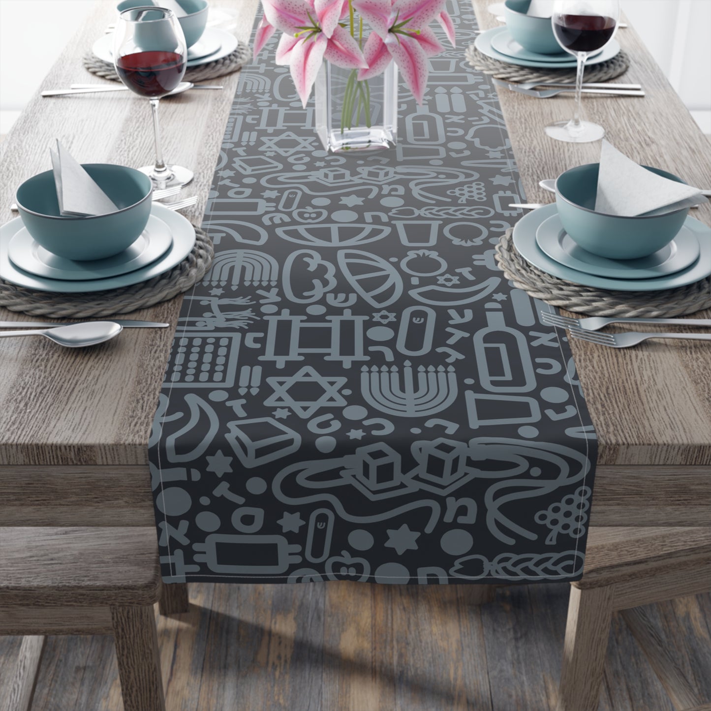 Jooodles Grey Table Runner