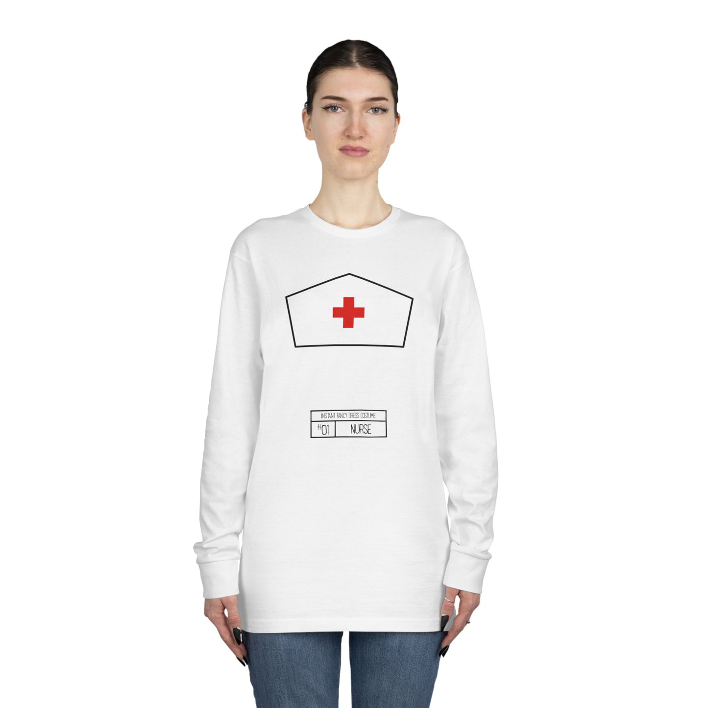 Instant Fancy Dress #1 Nurse – long sleeve T-shirt