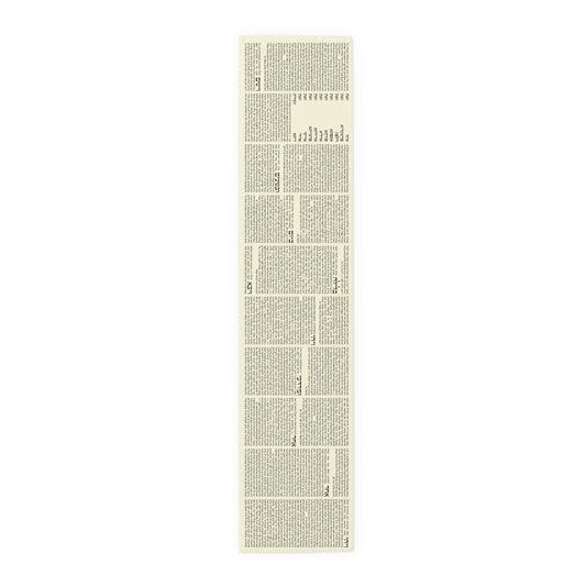 Purim Seuda Megillah Table Runner