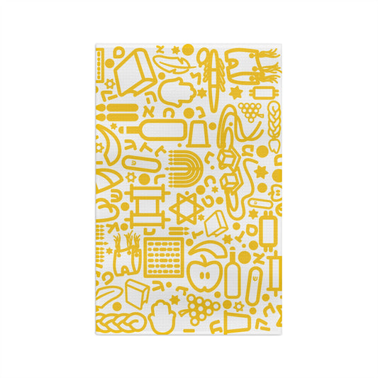Yellow Jooodles Microfiber Tea Towel