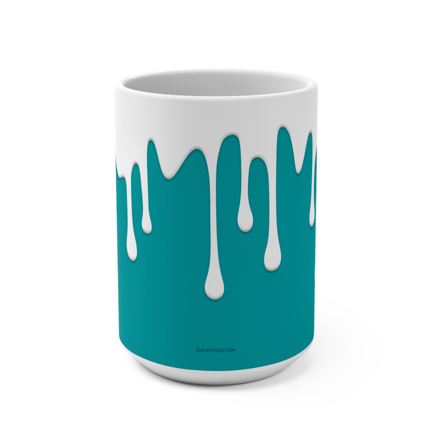 15oz Teal Drips Mug