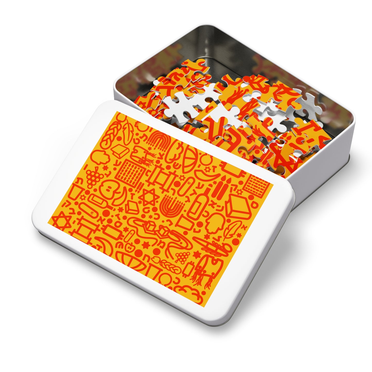 🧩 Jooodles Orange Jigsaw Puzzles with Collectible Tin