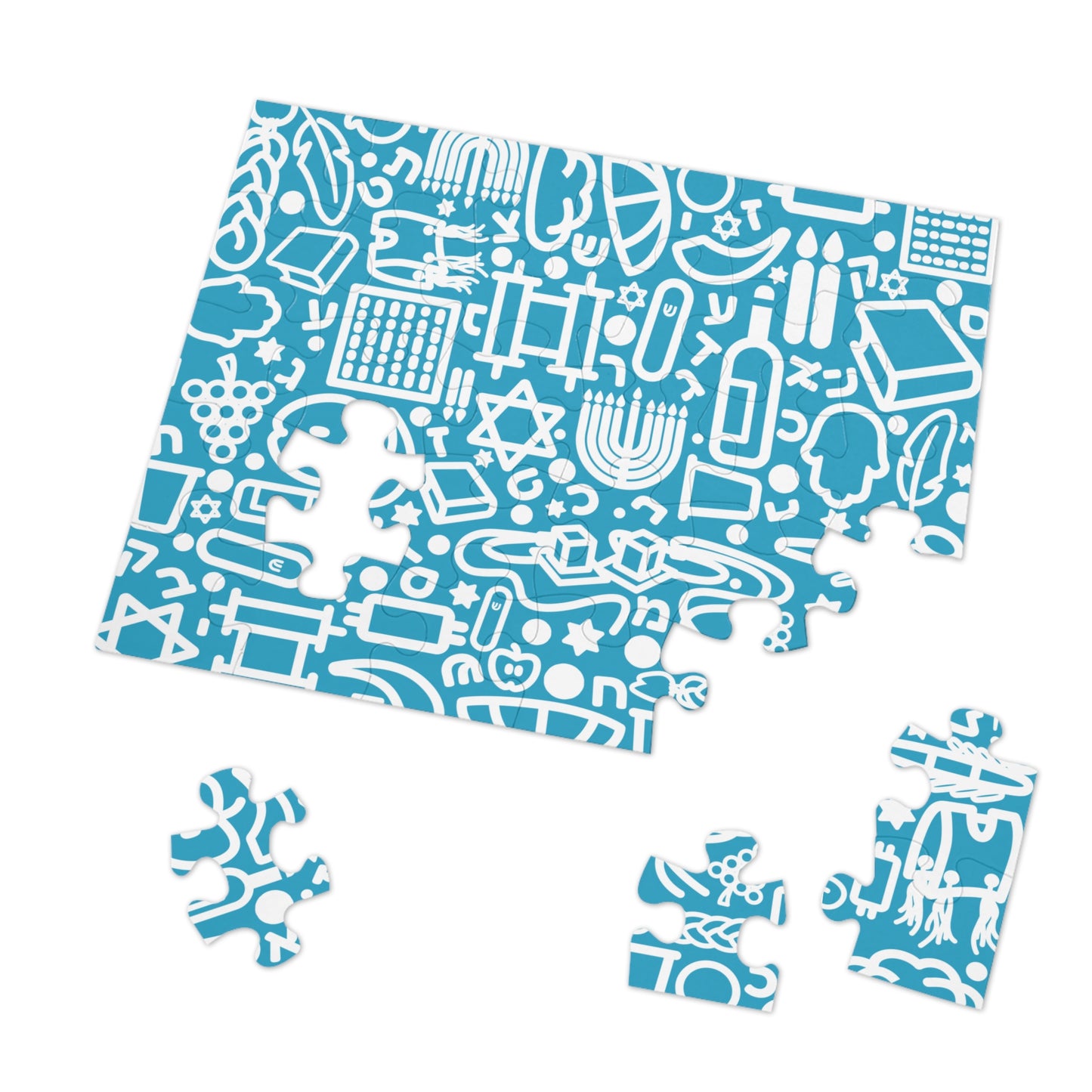 🧩 Jooodles Cyan Jigsaw Puzzles with Collectible Tin