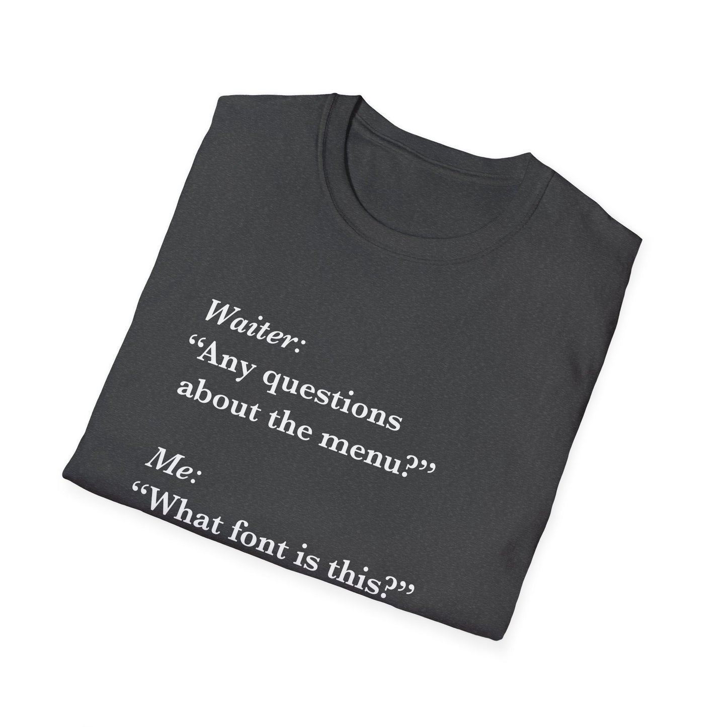 Menu Font T-Shirt