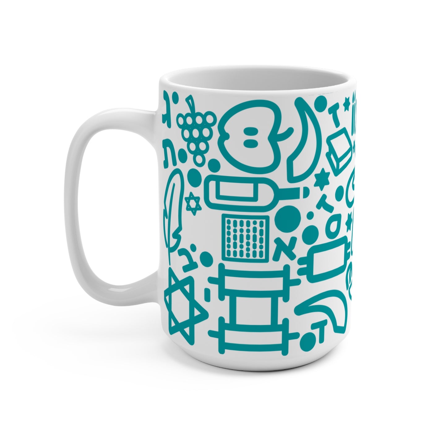 15oz Jooodles Teal Mug