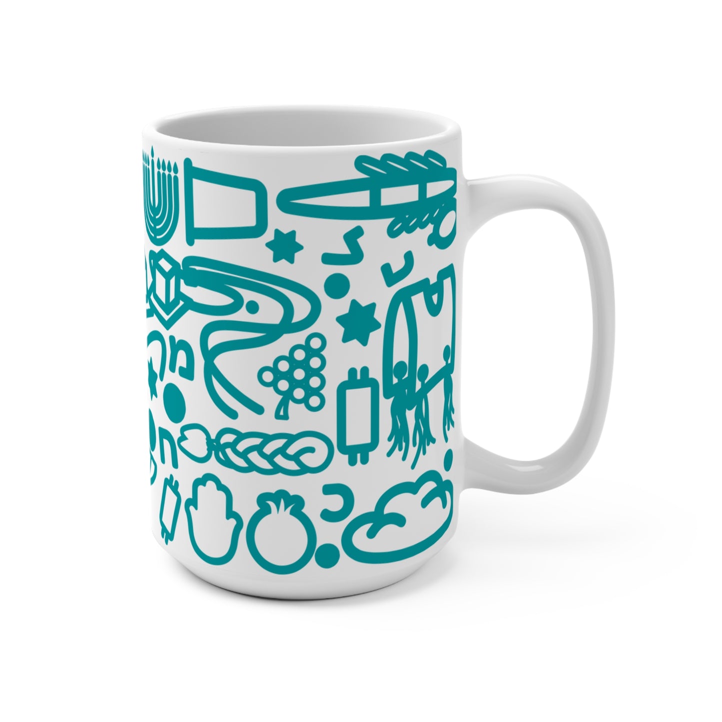15oz Jooodles Teal Mug