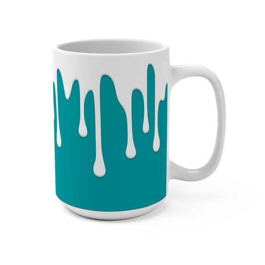 15oz Teal Drips Mug