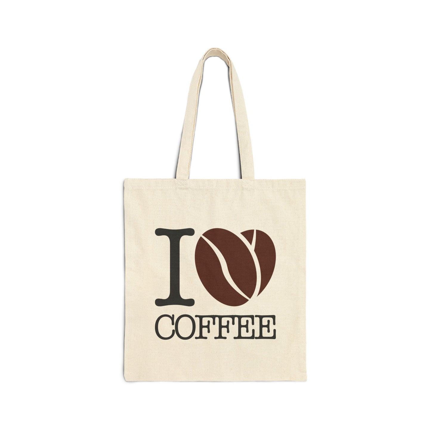 I Love Coffee Cotton Canvas Tote Bag