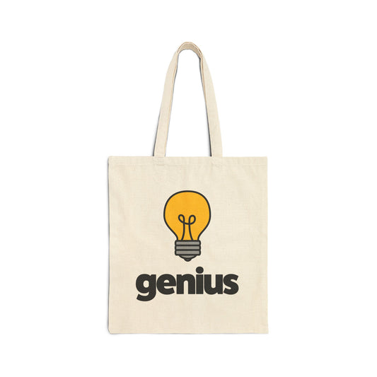 Genius Cotton Canvas Tote Bag
