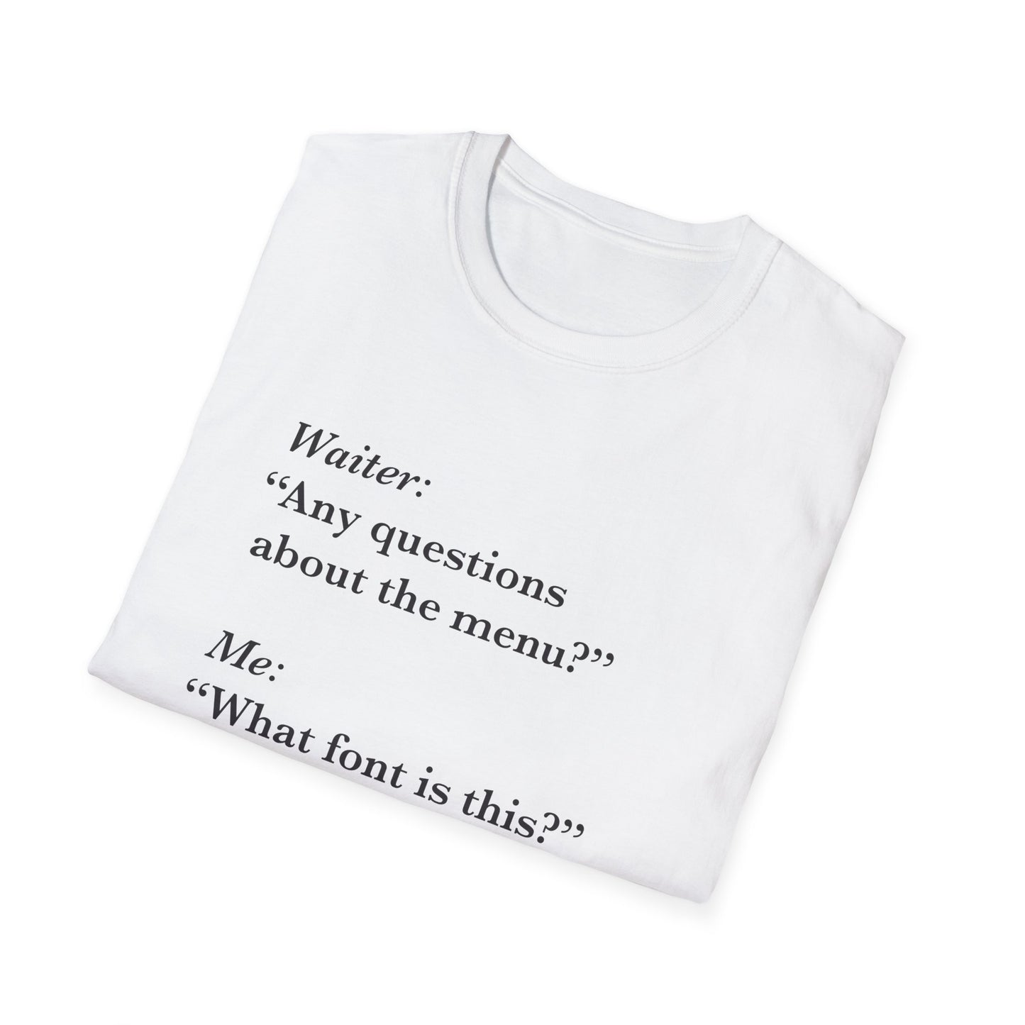 Menu Font T-Shirt