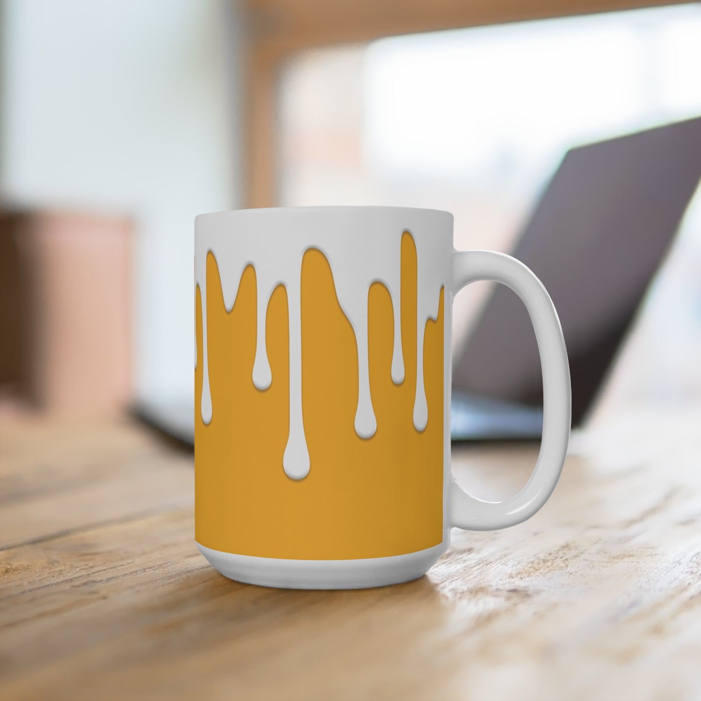 15oz Yellow Drips Mug