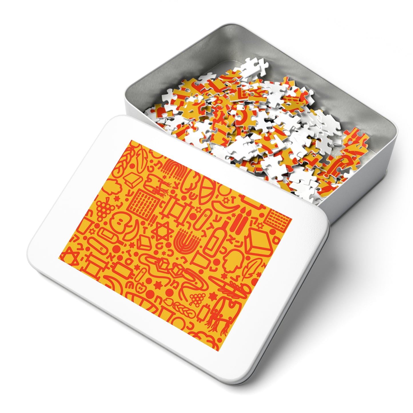 🧩 Jooodles Orange Jigsaw Puzzles with Collectible Tin