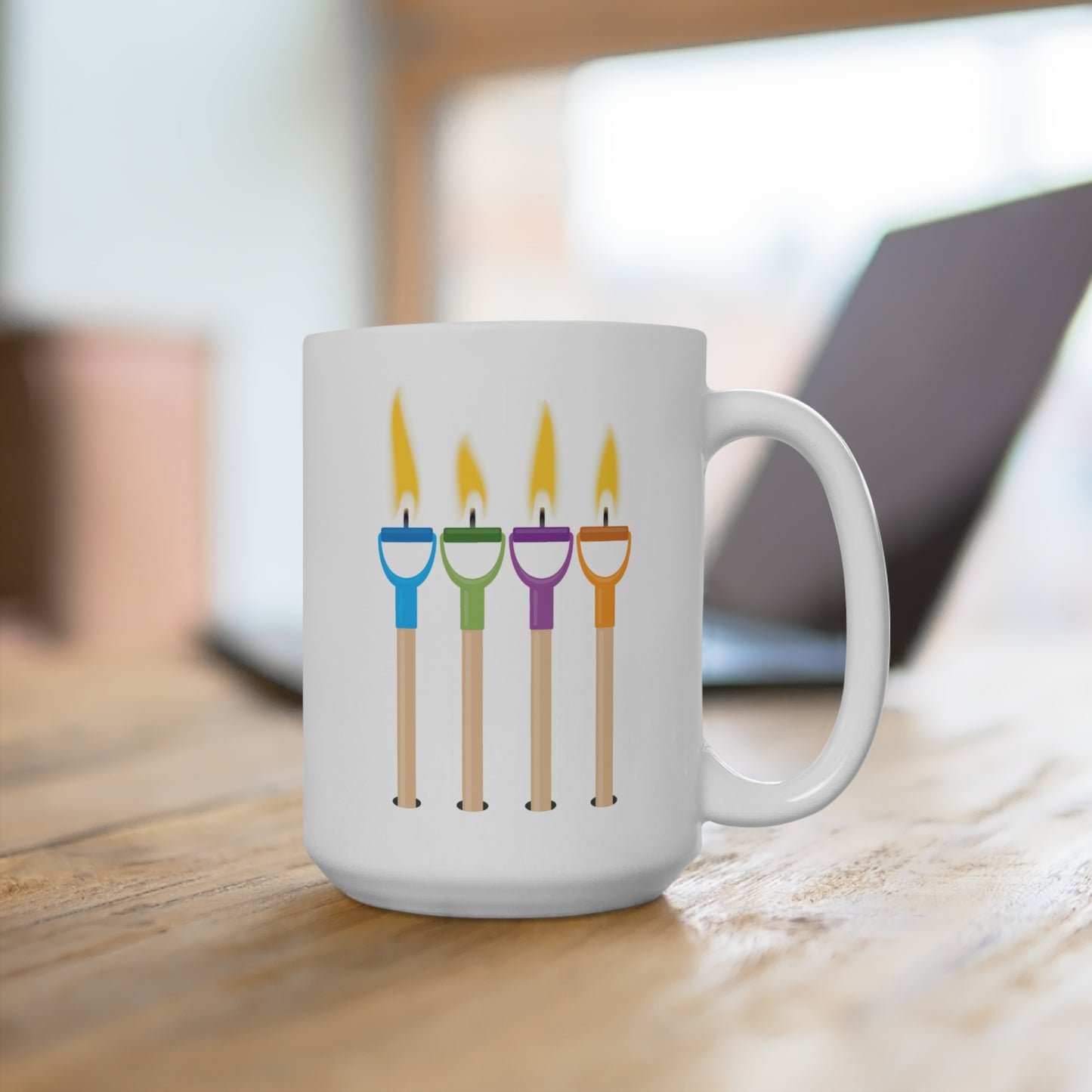 15oz Four Candles (Fork Handles) Mug