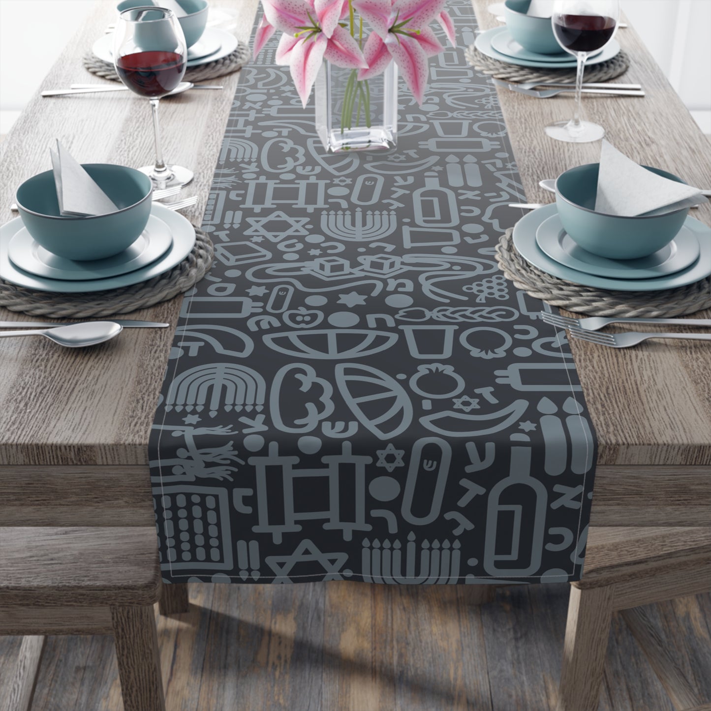 Jooodles Grey Table Runner