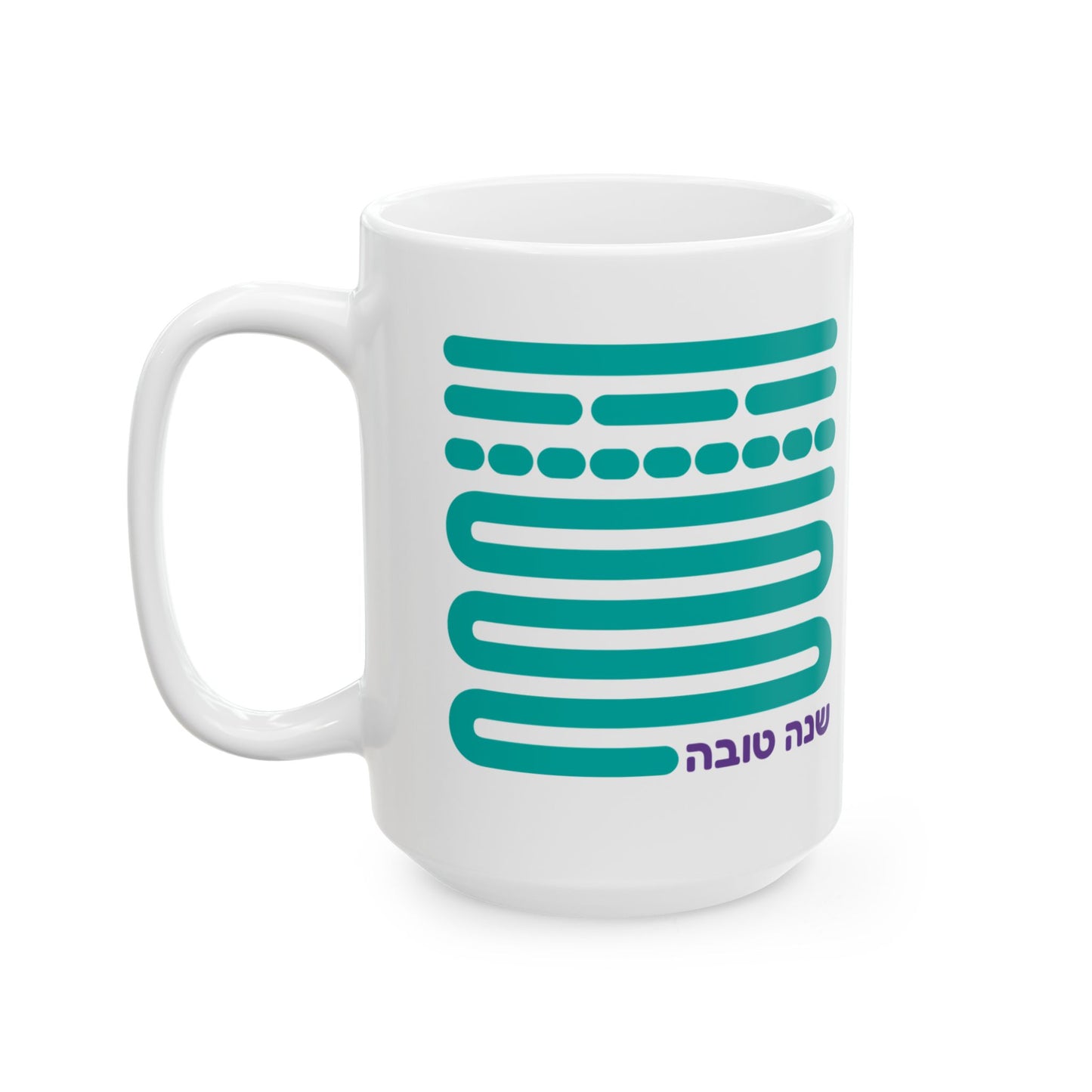 Shofar Notes Teal Coffee Mug, (11oz, 15oz)