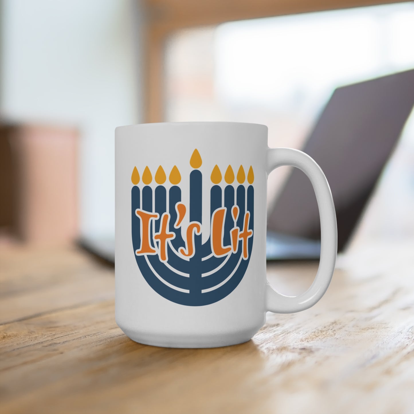15oz Chanukah It's Lit Mug