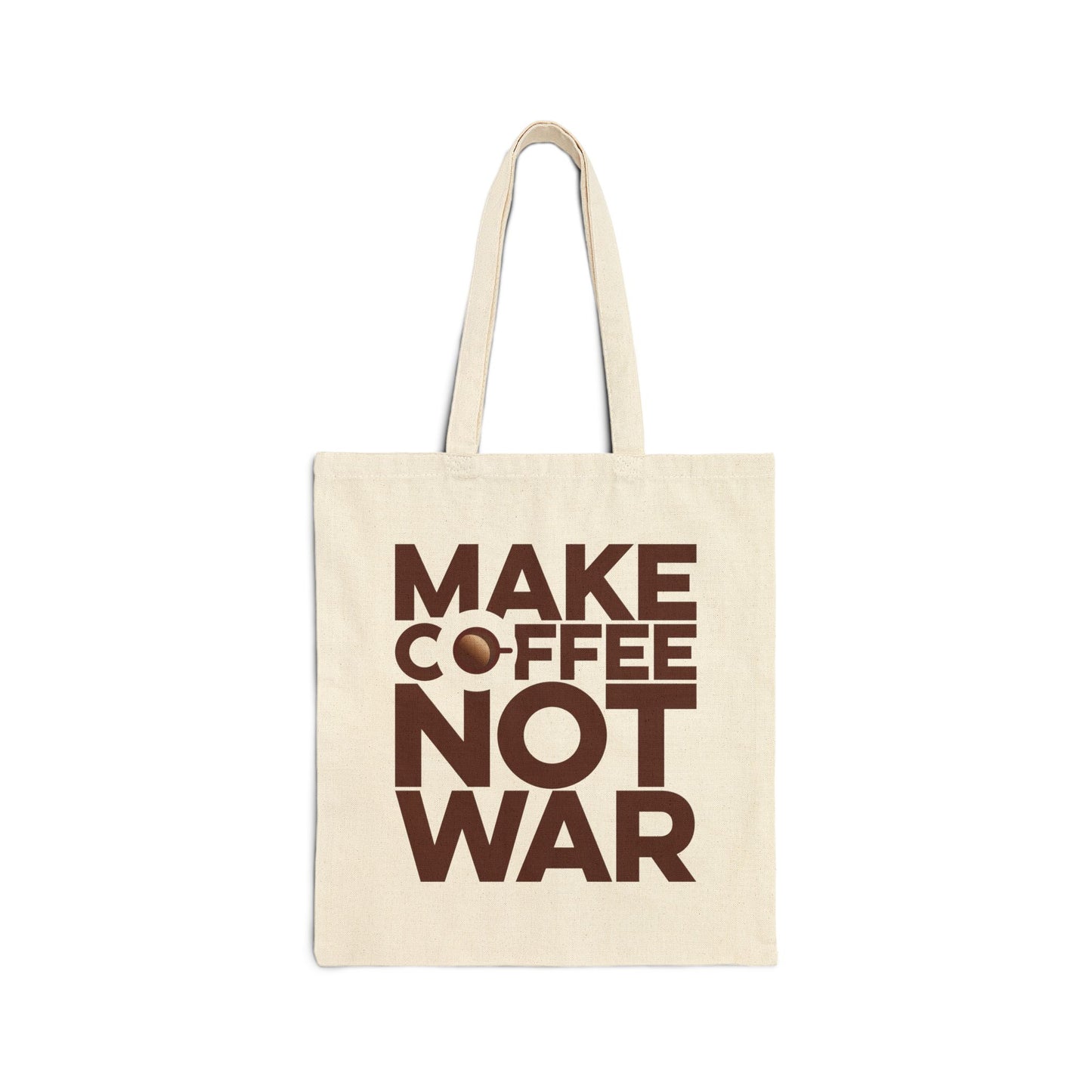 Make Coffee Not War Cotton Canvas Tote Bag