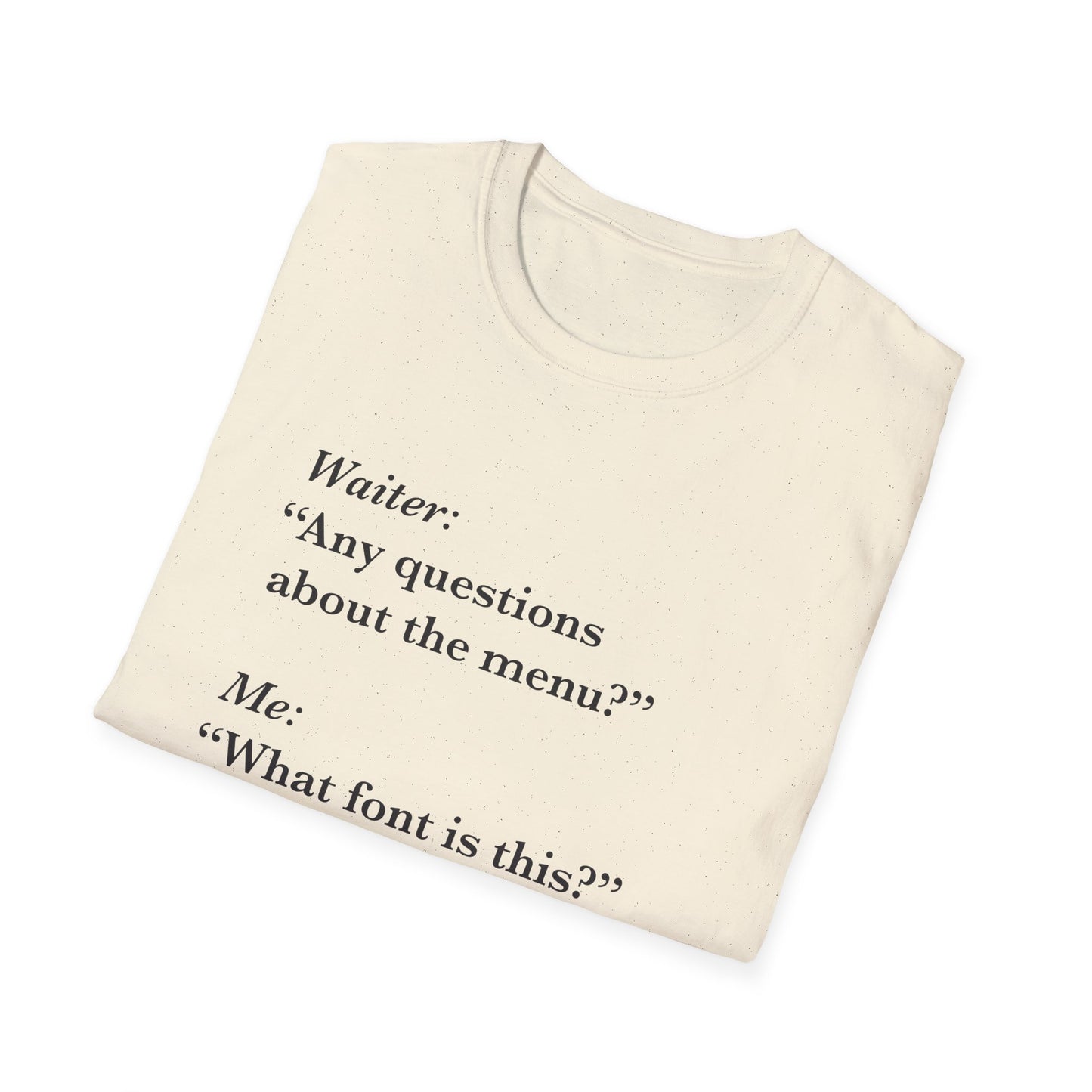 Menu Font T-Shirt