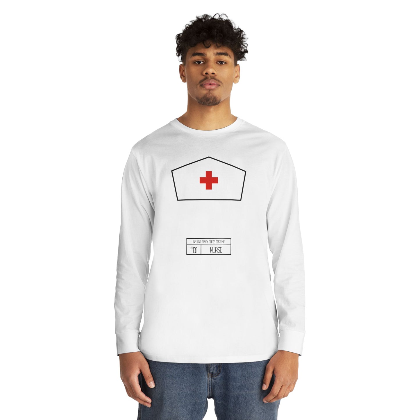 Instant Fancy Dress #1 Nurse – long sleeve T-shirt