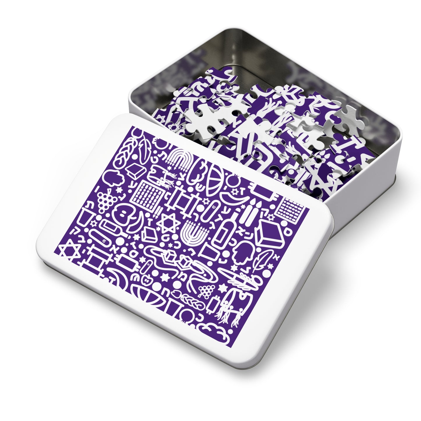 🧩 Jooodles Purple Jigsaw Puzzles with Collectible Tin
