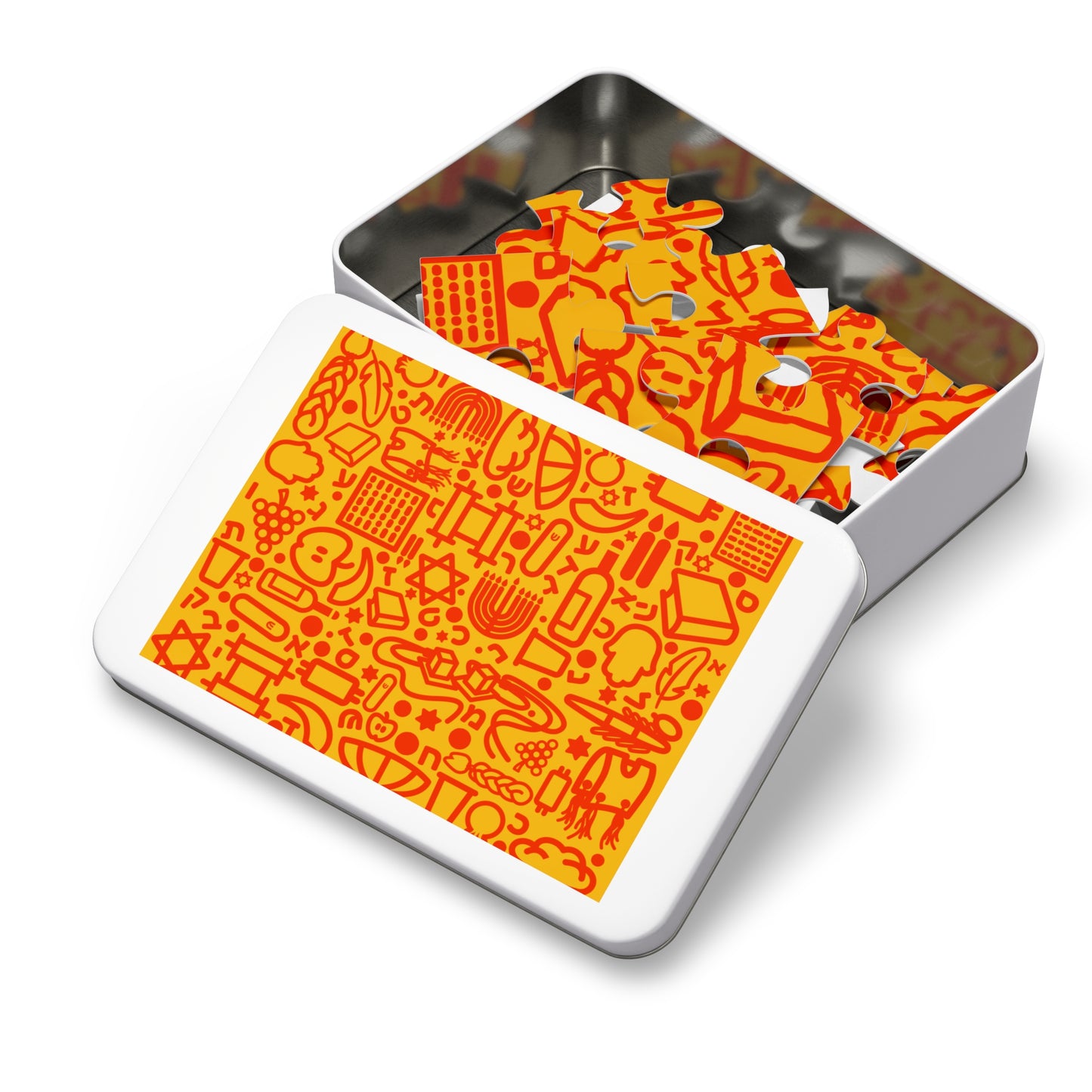 🧩 Jooodles Orange Jigsaw Puzzles with Collectible Tin