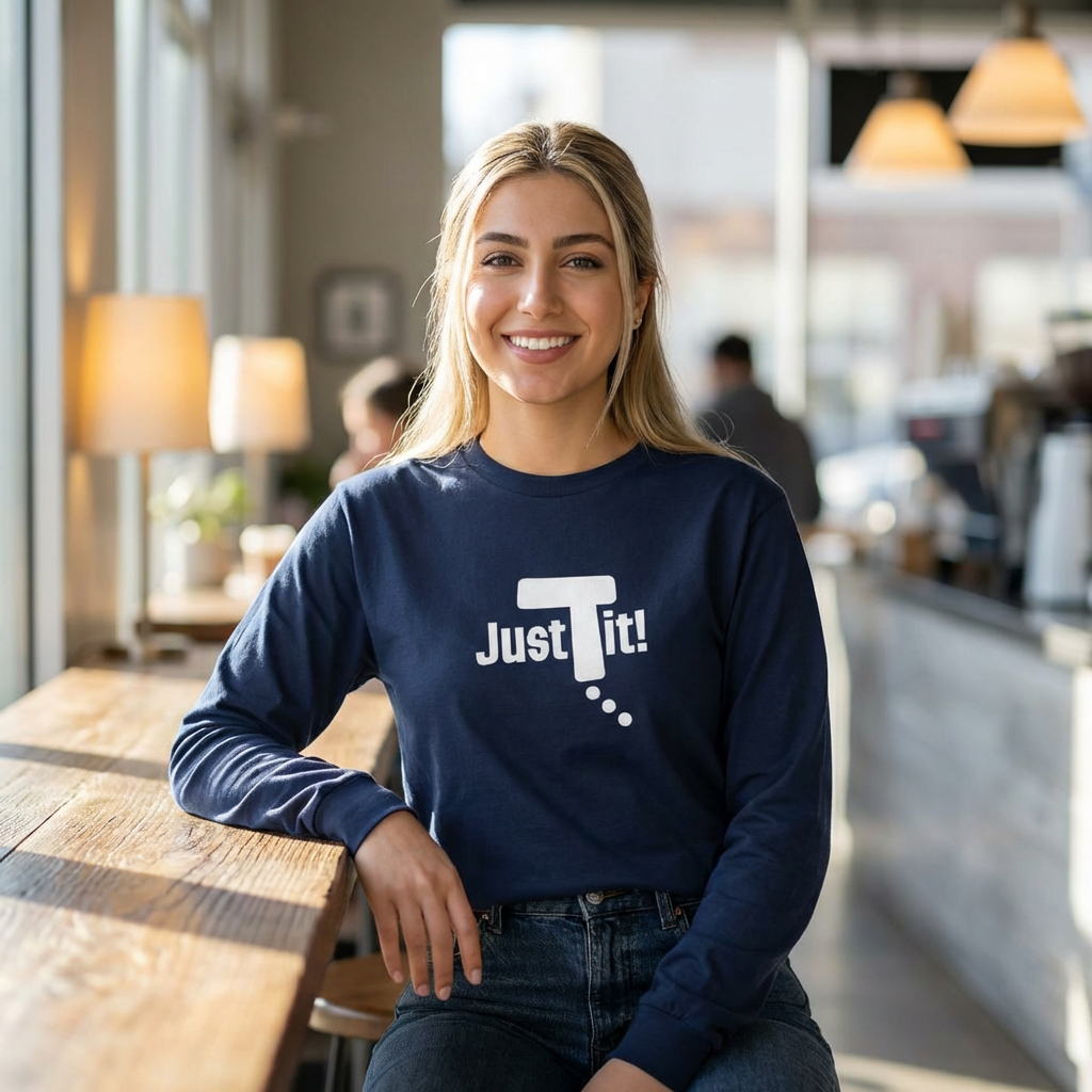 Just Do It Cotton Long Sleeve Tee - funny Jewish t-shirt by Aleph You
