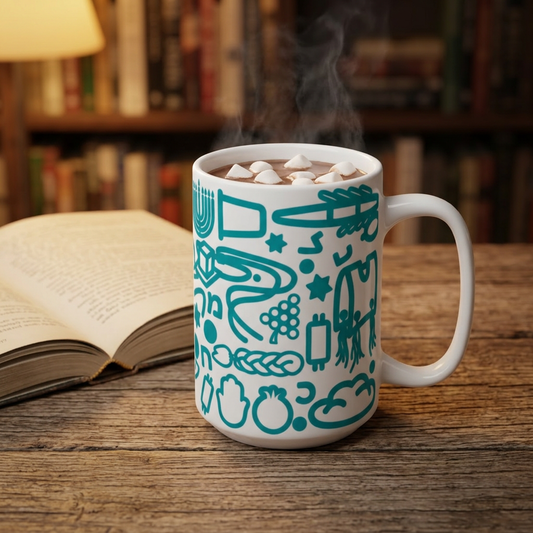 15oz Jooodles Teal Mug