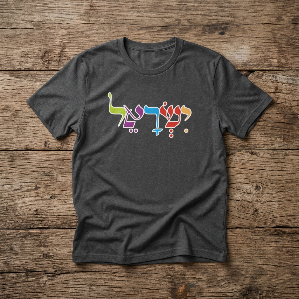 “ישראל” — Hebrew-Only Design Alternate T-Shirt