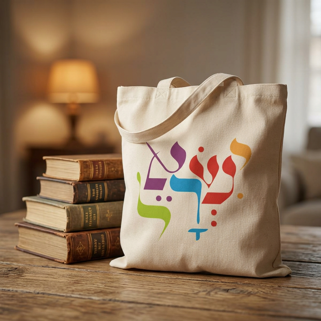 “ישראל” — Hebrew-Only Design Tote Bag