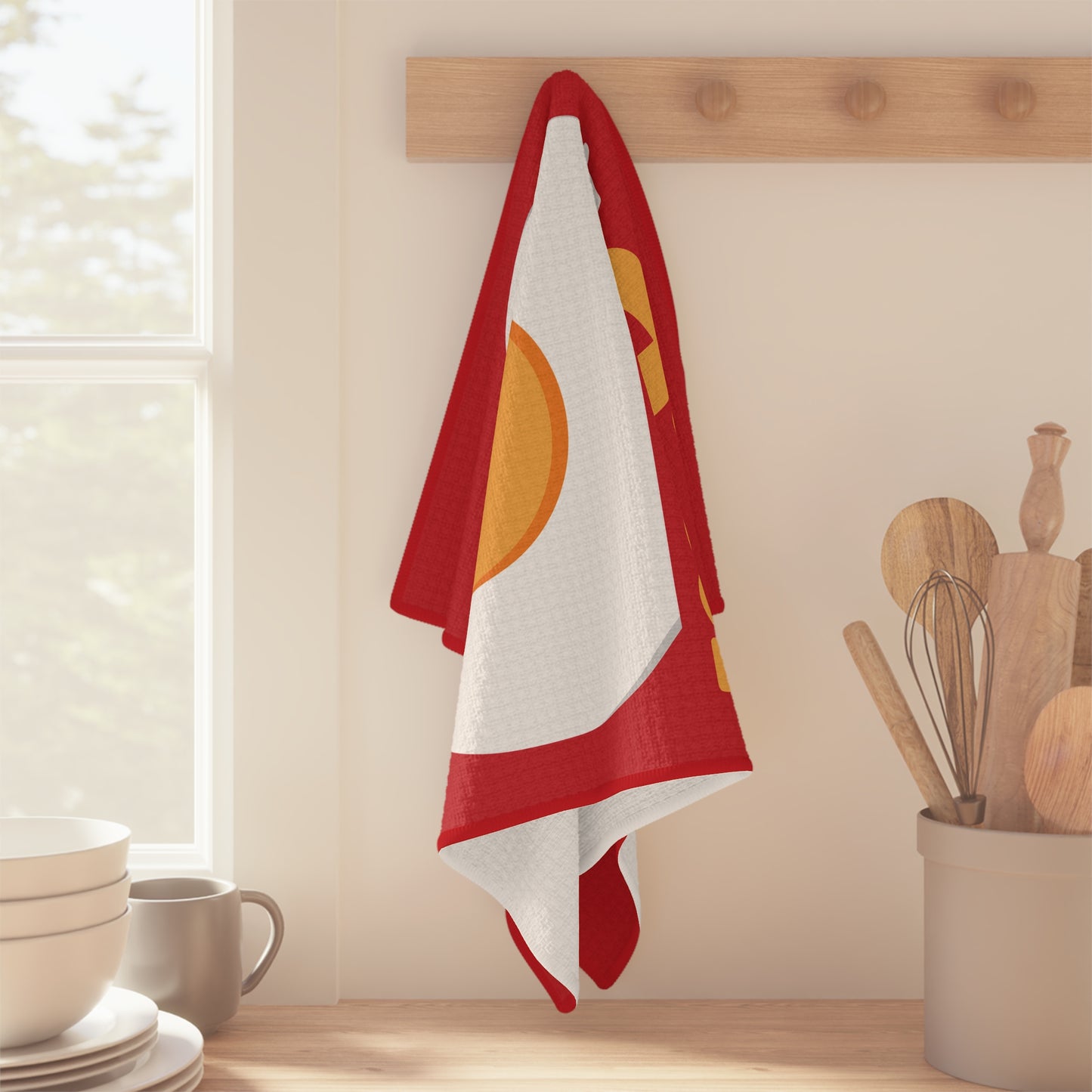 Red EGGcellent / ביצוין Tea Towel