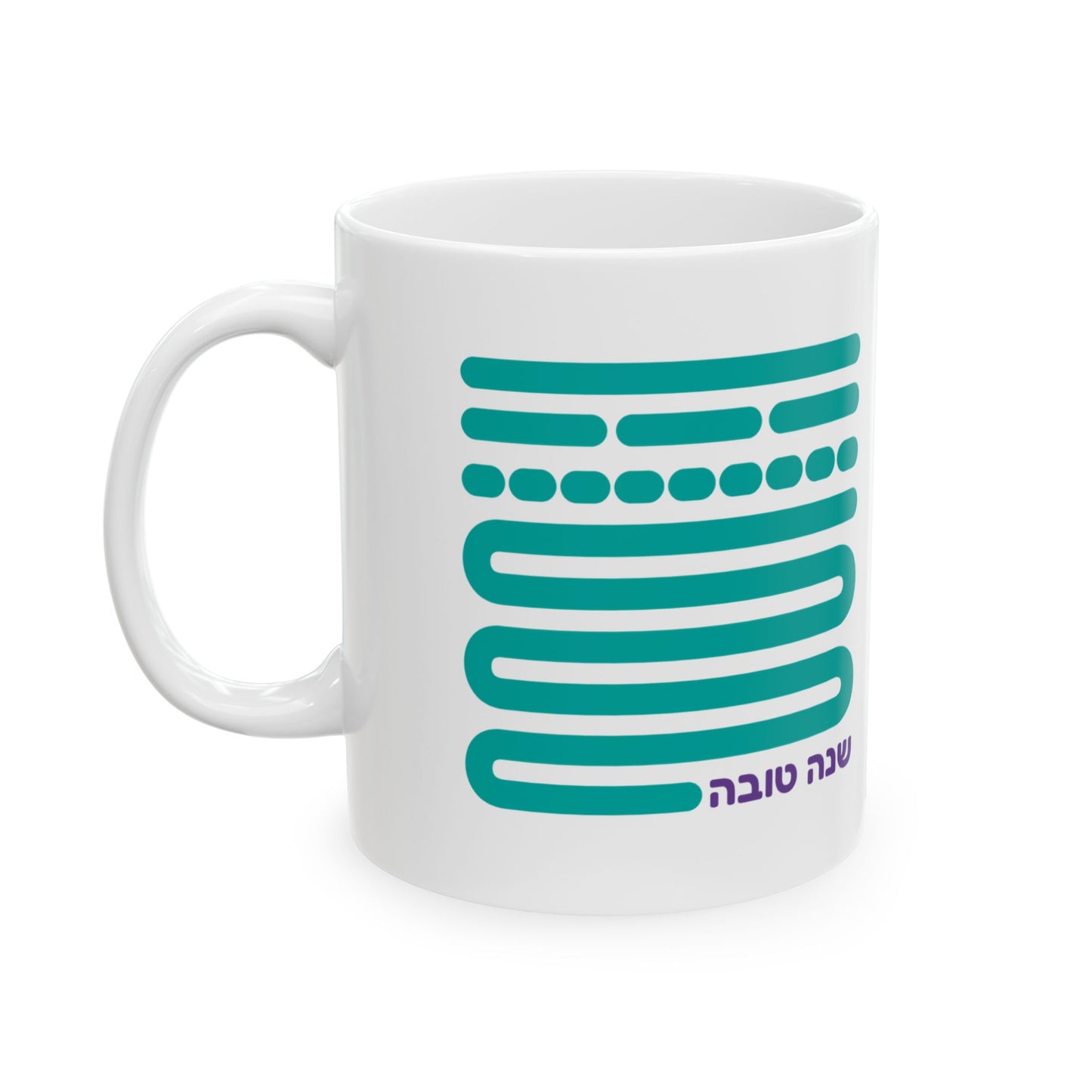 Shofar Notes Teal Coffee Mug, (11oz, 15oz)