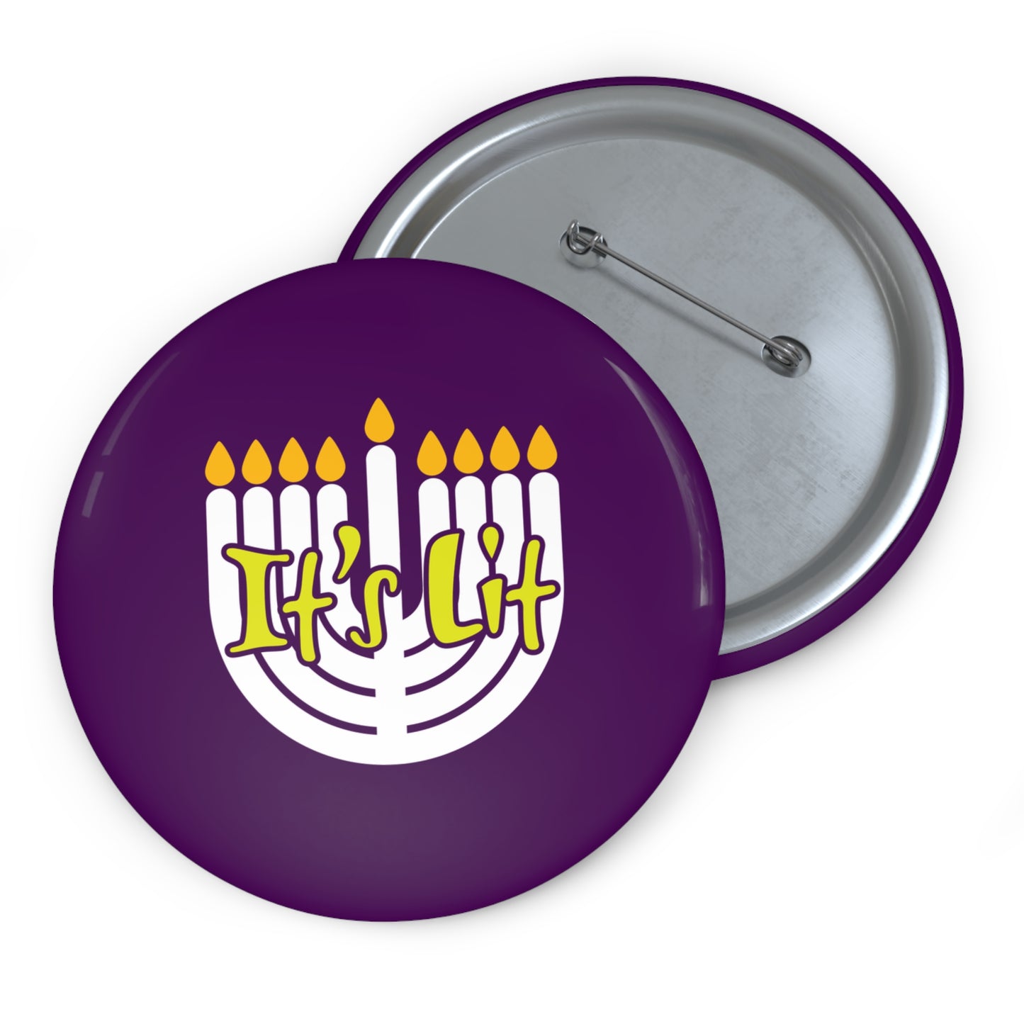 Chanukah It's Lit button
