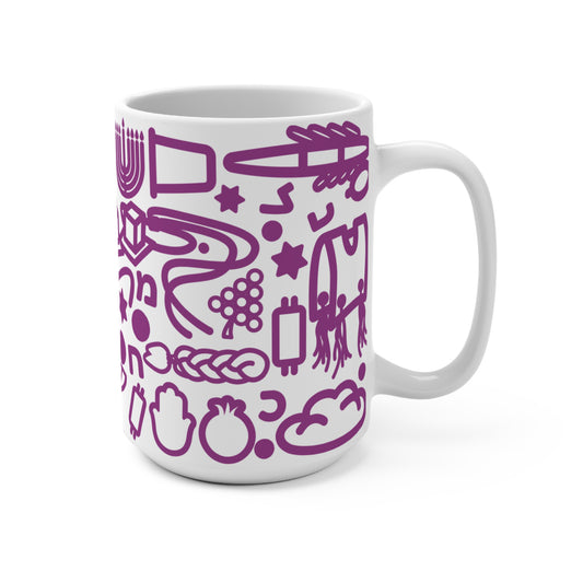 15oz Jooodles Purple Mug
