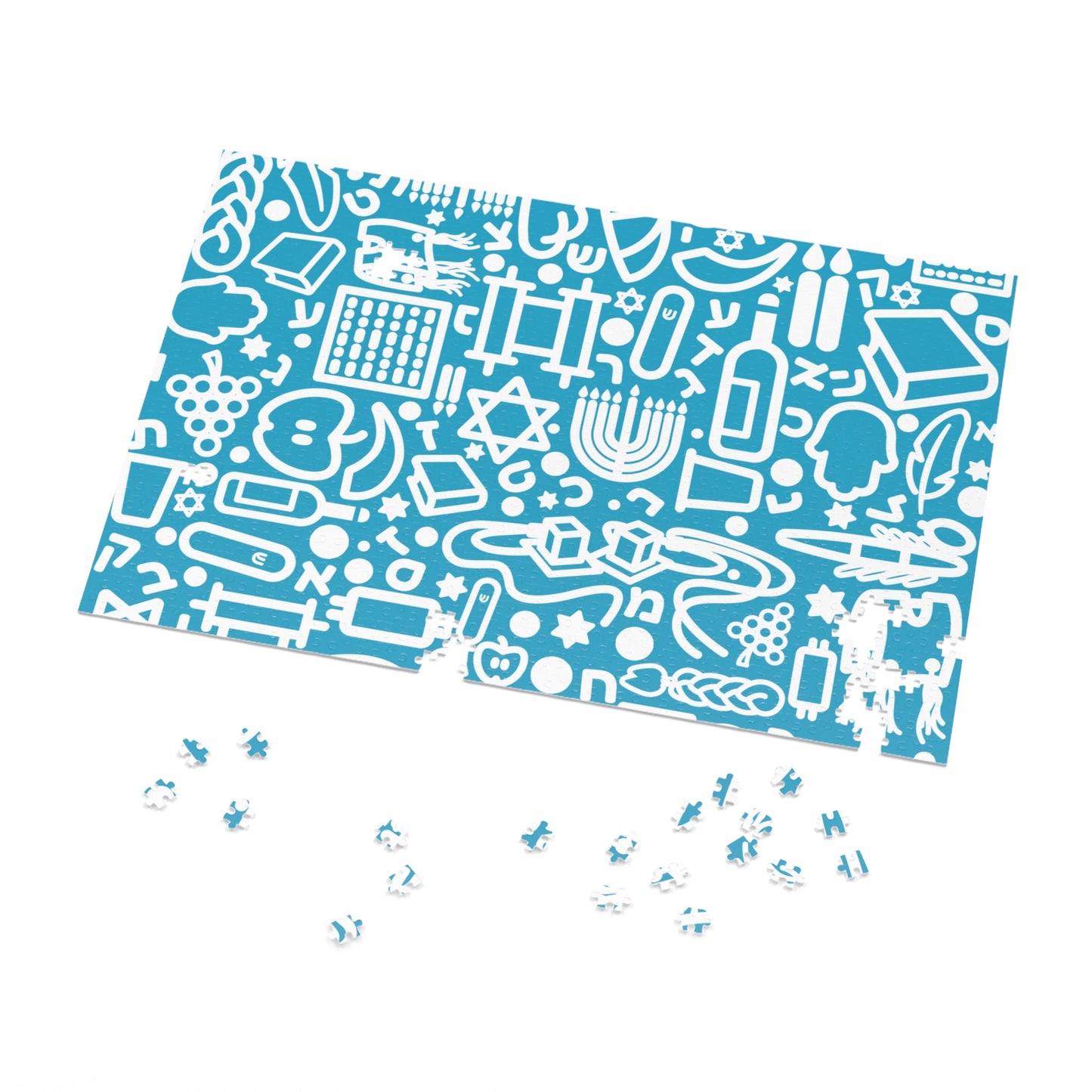 🧩 Jooodles Cyan Jigsaw Puzzles with Collectible Tin