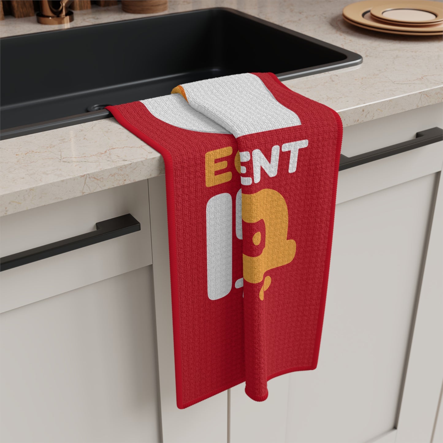 Red EGGcellent / ביצוין Tea Towel