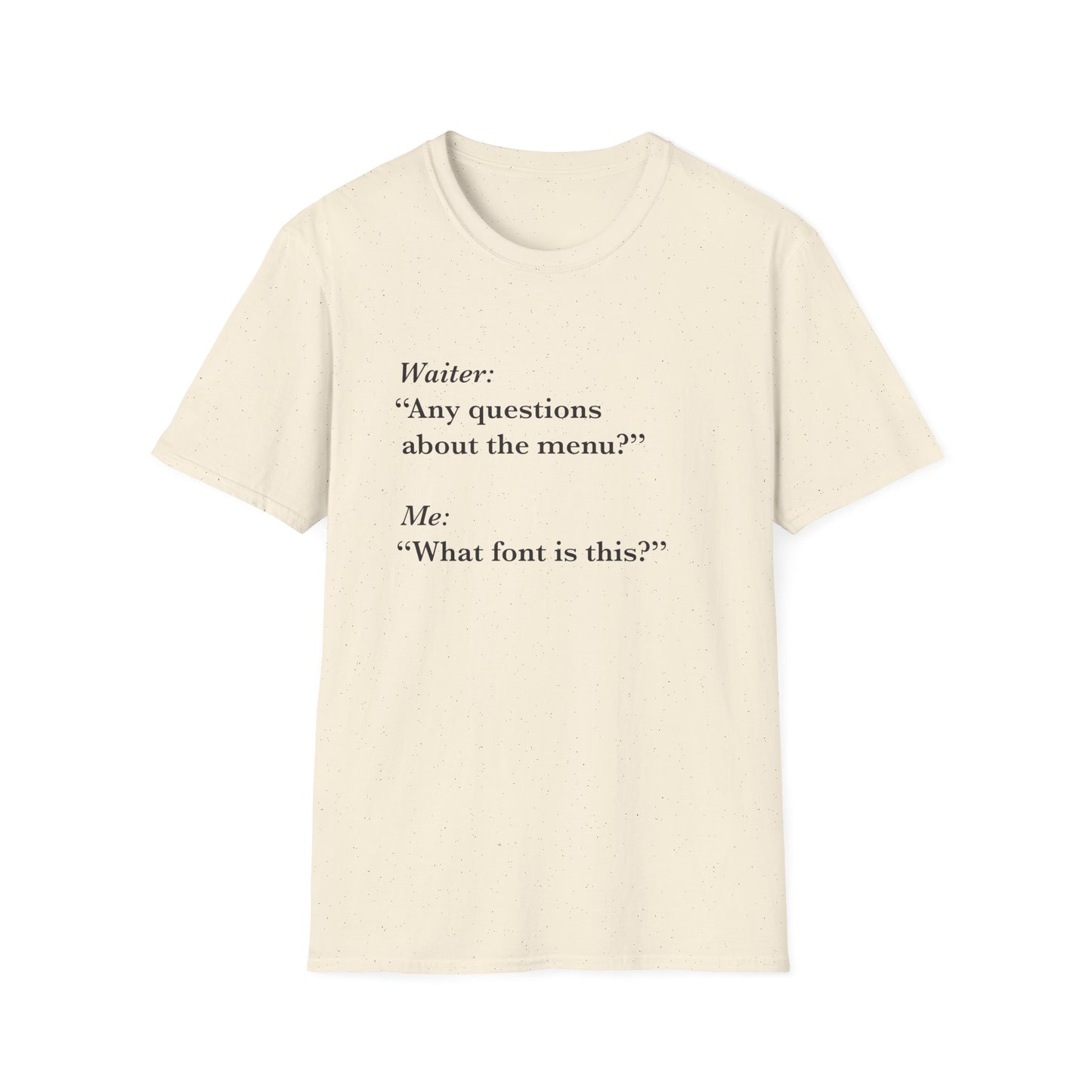 Menu Font T-Shirt