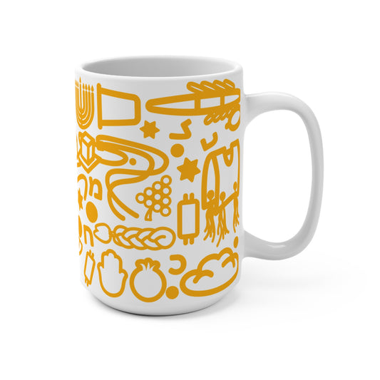 15oz Jooodles Yellow Mug