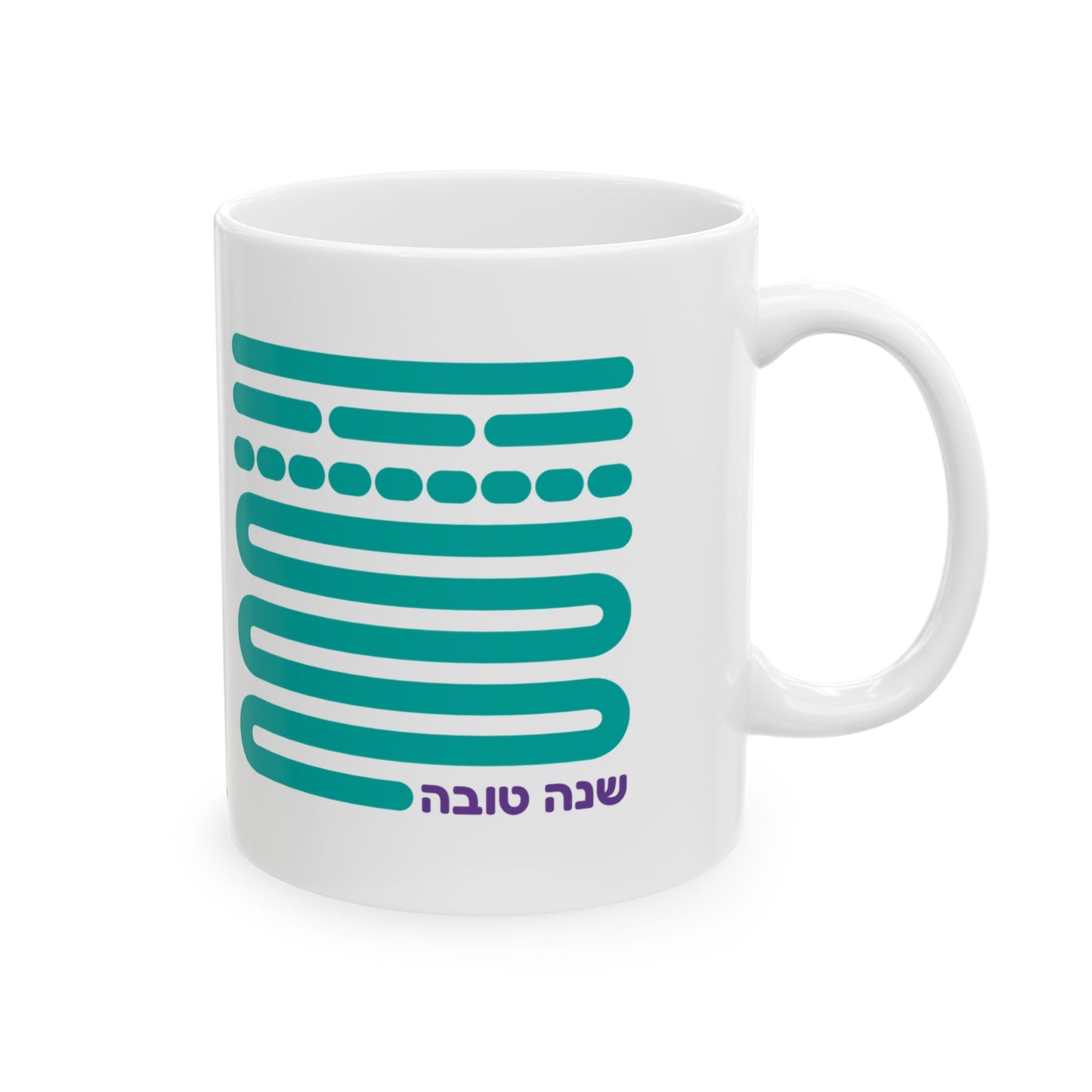 Shofar Notes Teal Coffee Mug, (11oz, 15oz)