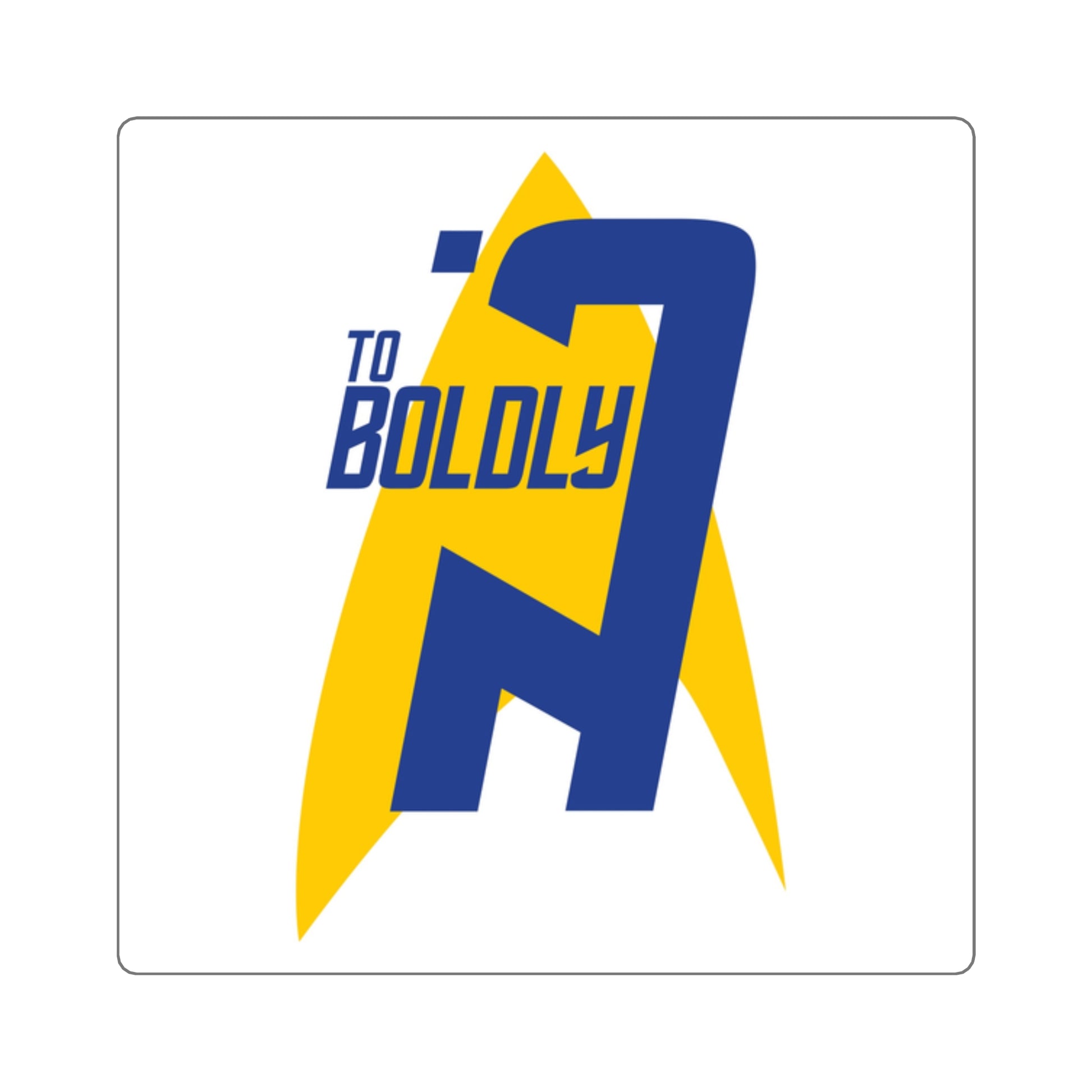 Boldly Go sticker - Jewish gift by Aleph You