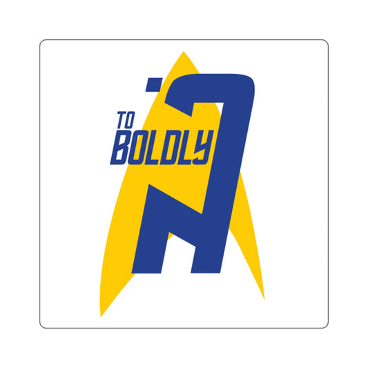 Boldly Go sticker - Jewish gift by Aleph You