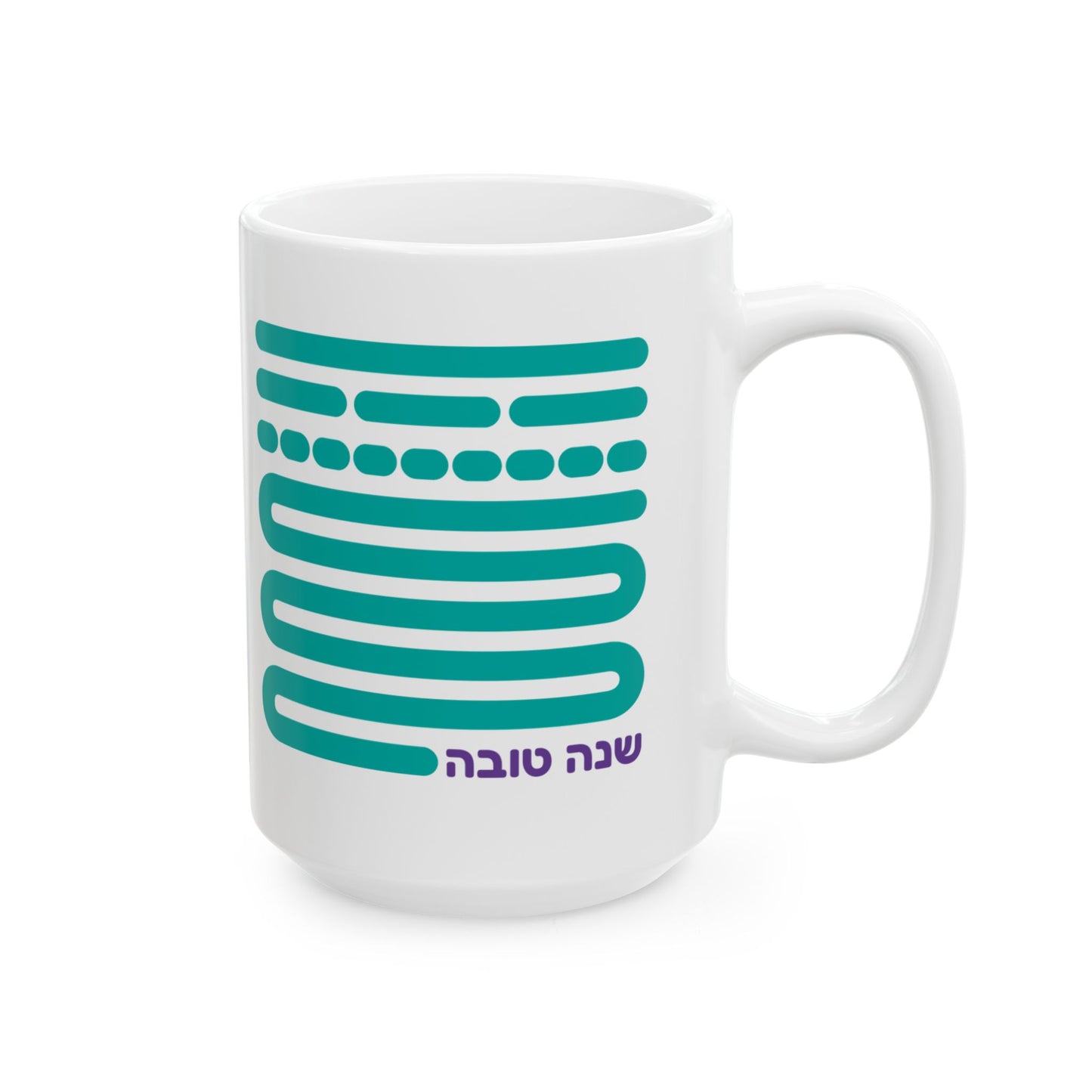 Shofar Notes Teal Coffee Mug, (11oz, 15oz)