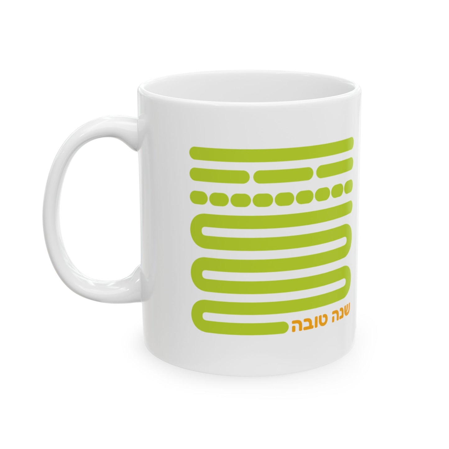 Shofar Notes Green Coffee Mug, (11oz, 15oz)