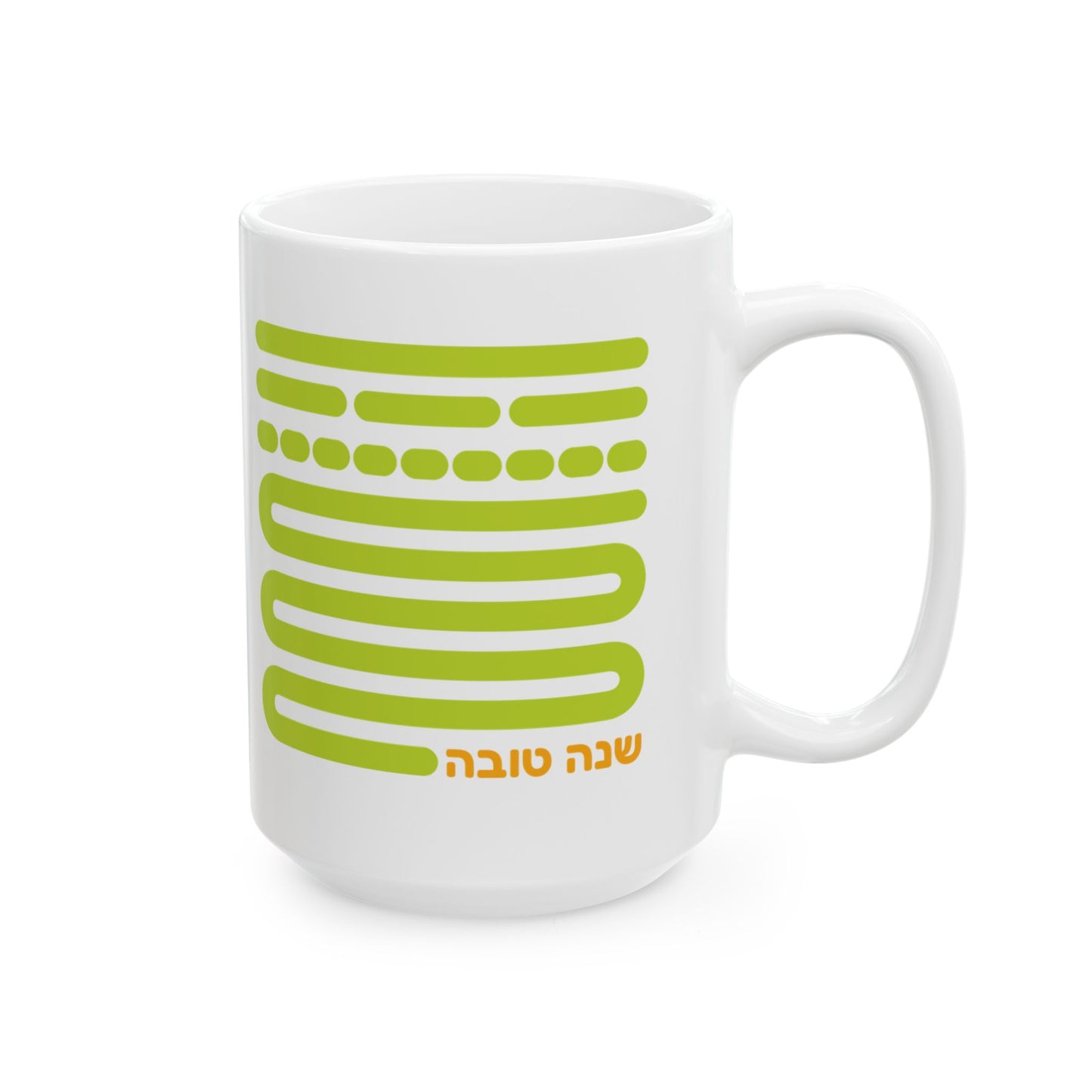 Shofar Notes Green Coffee Mug, (11oz, 15oz)