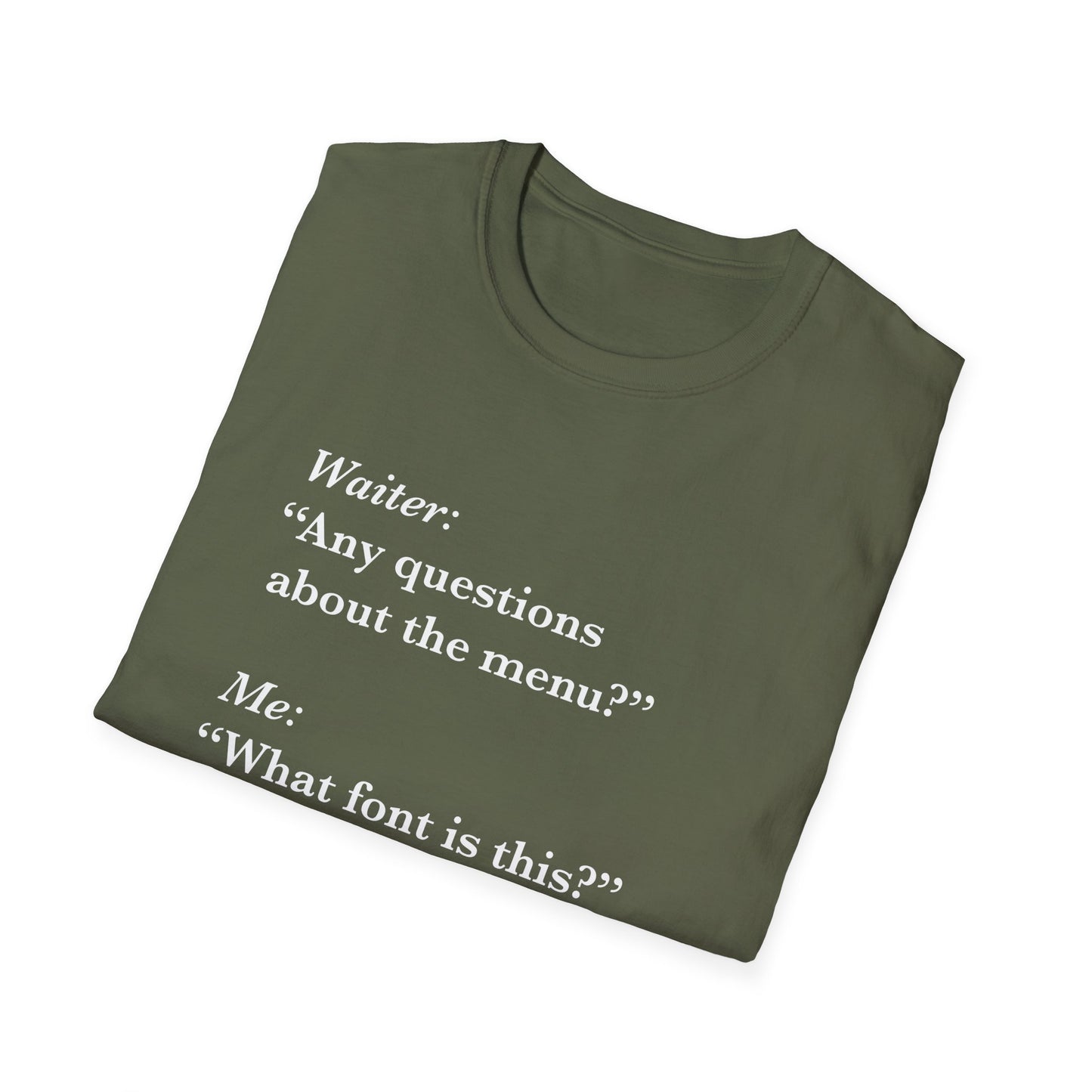 Menu Font T-Shirt