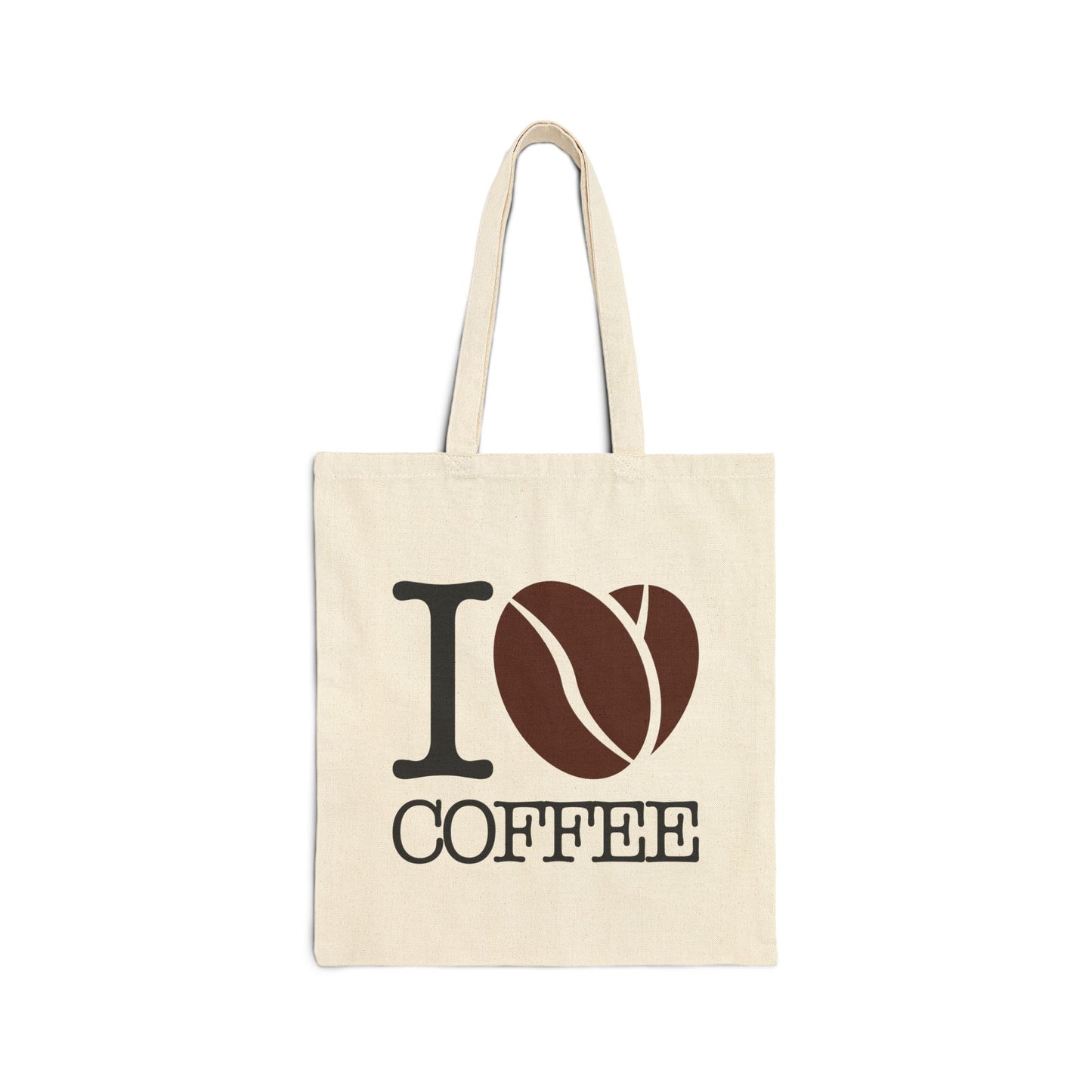 I Love Coffee Cotton Canvas Tote Bag