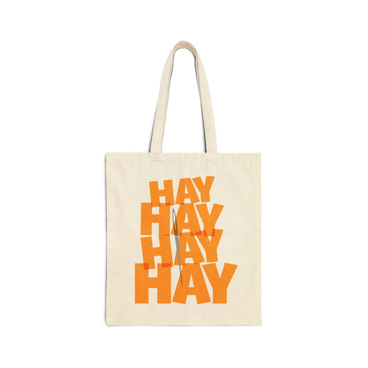 Needle In A Hay Stack Cotton Canvas Tote Bag